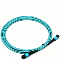 Kabel Patch Fiber MPO ke MPO OM3 Multimode 10G Fiber Jumper 8/12/16/24 Core untuk Kabel Data Center