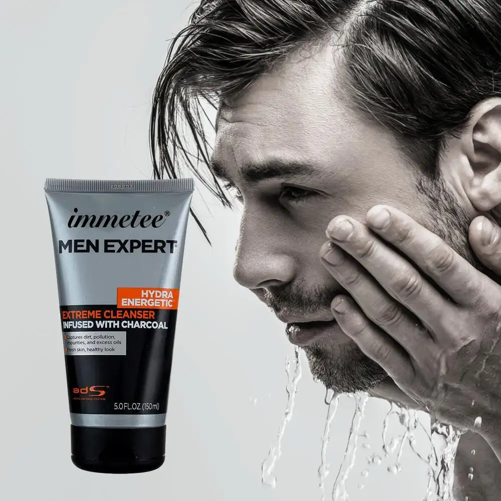 Facial Cleanser OEM Organic Charcoal Deep Cleansing Pores Skin Care Oil Control Men's Face Wash