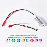 Moteur LED monocouleur 12V 1.5W pour éclairage périphérique latéral de voiture à fibre optique avec fil optique à émission latérale