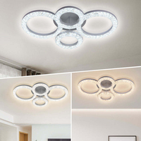 Lustre moderne minimaliste en acrylique avec télécommande, lampe de plafond à intensité variable, éclairage LED moderne pour salon et chambre à coucher