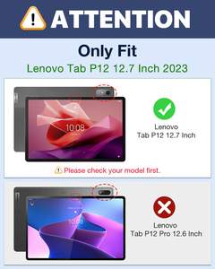 Étui pour <span class=keywords><strong>tablette</strong></span> MoKo Triple Folding Cover Stable Slim Case Premium PU Leather Portable Trifold Case Fit for <span class=keywords><strong>Lenovo</strong></span> Tab P12 12.7 Inch 2023 - Product Image 2