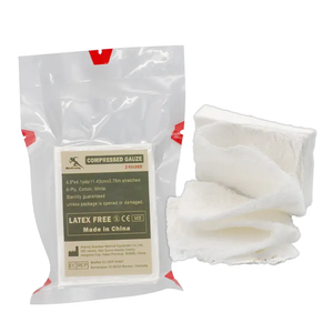 Medresq Offre Spéciale <span class=keywords><strong>Gaze</strong></span> Médicale Blanche Stérile Tactique pour Plaies 100% <span class=keywords><strong>Coton</strong></span> Pliée en Z <span class=keywords><strong>Gaze</strong></span> Compressée - Product Image 1