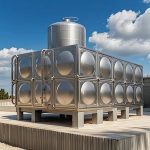 Capacité adaptée aux besoins du client de la cuve de stockage d'eau d'acier inoxydable 50-10000m3 100-500-1000 tonnes de machines de traitement de l'eau garantie de 1 an - Product Image 3