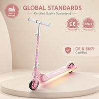 Trottinette lumineuse LED pour enfants, plateau lumineux, certifiée CE EN71, hauteur de guidon réglable, trottinette pour enfants, usine source