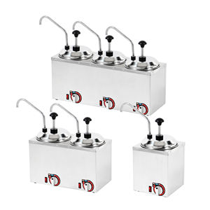 Calentador de Salsas Comercial de 4.3QT, Dispensador Eléctrico de Queso para Nachos de 600W, Bomba de Acero Inoxidable 86-194 ℉   para Hot Fudge Chili Caramel - Product Image 3