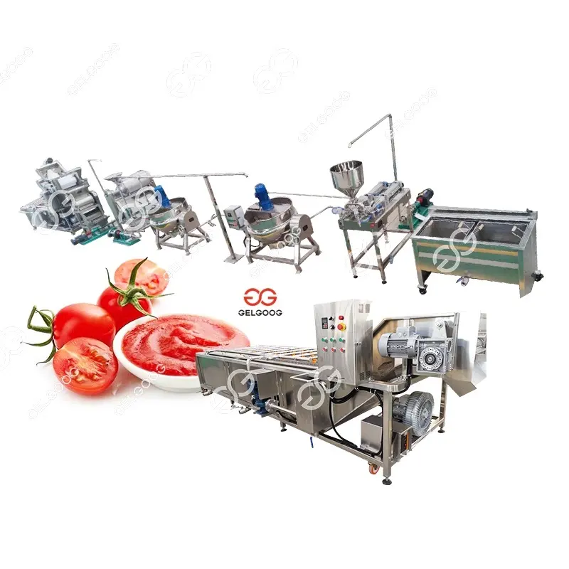 Komple endüstriyel ithal küçük ölçekli domates püresi işleme makinesi üretim hattı domates püresi