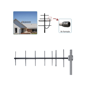 เสาอากาศยากิ VHF UHF GSM กำลังขยายสูง 7 9 10 องค์ประกอบ เชื่อมต่อเต็มรูปแบบ  แบบกำหนดทิศทาง  วัสดุอลูมิเนียมอัลลอยด์  งานหนัก  ยากิ 7 องค์ประกอบ - Product Image 1