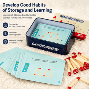 Puzzle in Legno Montessori <span class=keywords><strong>con</strong></span> Fiammiferi, Gioco di Logica e Motricità Fine per Bambini 3-7 Anni - Product Image 3