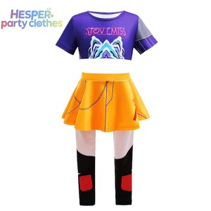 Robe de sorcière à manches volantes HESPER pour filles, costume d'Halloween pour enfants, 100% polyester, imprimé numérique - Product Image 2