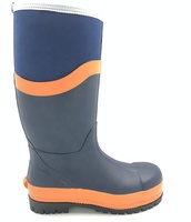 Bottes musclées pour hommes, chaussures de travail en caoutchouc, avec bout en acier, pour temps froid et chaud