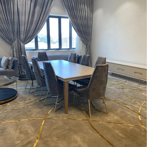 Tapis de haute qualité 8*<span class=keywords><strong>10</strong></span> pieds or et gris avec soie et laine pour salle de réunion chambre salon - Product Image 4