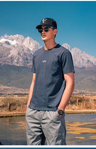 ZZH YF170 T-shirt da Uomo a Collo Tondo e Maniche Corte in Cotone di Alta Qualità, Resistente e Non Facilmente Deformabile - Product Image 6