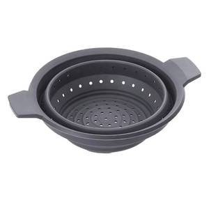 Passoire pliable en silicone de qualité alimentaire pour cuisine avec poignées, panier filtrant - Product Image 1
