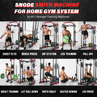 SNODE Machine Smith compacte multifonctionnelle, équipement de musculation à domicile en acier inoxydable pour un entraînement complet des muscles et la musculation