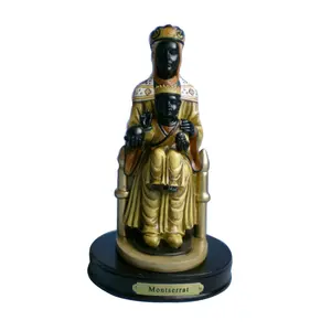 Bán Buôn Nhân Vật Tôn Giáo Tùy Chỉnh Montserrat Black Jesus Bức Tượng Nhỏ