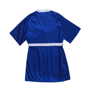 Promocional azul marino y tono blanco Zeta Phi Beta Soror diseño ropa de dormir de seda suave griego ZPB Sisterhood <span class=keywords><strong>señora</strong></span> <span class=keywords><strong>bata</strong></span> de baño - Product Image 2