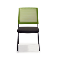 Chaise de bureau simple sans roue Base fixe Salle de réunion de conférence Chaise de visiteur Formation de bureau Chaise de réunion