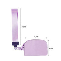 Grosir merek baru kecil dompet perubahan saku Mini dompet tas koin kantung permen warna polos dengan ritsleting murah untuk wanita anak-anak