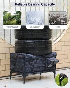 Maison pour chat d'extérieur, résistante aux intempéries, isolée, avec <span class=keywords><strong>porte</strong></span> d'évasion et fermeture magnétique pour toutes les saisons - Product Image 5