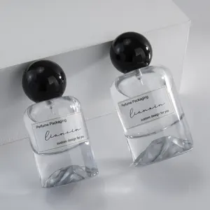 30ml Luxo Perfume Garrafa 50ml Único Vazio Cristal Spray Garrafa Com Etiqueta Personalizada