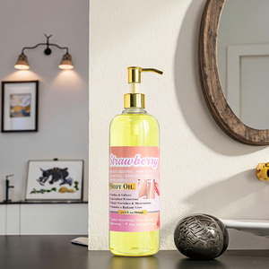 Etiqueta privada orgánica hidratante suavizante brillante fresa 500ML aceite esencial corporal para todo tipo de piel - Product Image 2