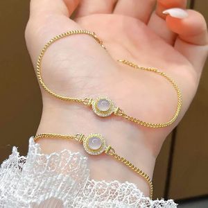 Xinfly 18k Gold Miami <b>Cuban</b> <b>Chain</b> <b>Link</b> Dainty Design Diamond Gem Stone Bracelet Trendy Charm Bracelets for Wedding or Gift - Product Image 5
