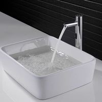 Robinet de lavabo sans contact à capteur, monotrou, en laiton chromé, à fixation sur comptoir, idéal pour l'extérieur et la chambre – Meilleur prix