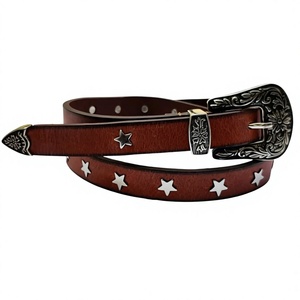 <b>Men's</b> Casual Custom Leather <b>Belt</b> Eco-Friendly Cow Hide Handmade Printed Design Square Buckle Solid Pattern Steel BS - Product Image 3