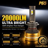 CAR-REFINE P65 K5C H1 H3 H4 H7 H8 H11 9006 9005 9012 Araba Ampulleri H4 H7 Led Farlar Sis/Uzun Farlar Para Auto H4 H19 Fiat için