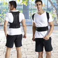 Correcteur de posture réglable en nylon avec logo personnalisé pour le soutien du dos, la protection des épaules et des clavicules, et la correction des oedèmes et des hallux valgus