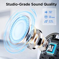 BOYA BOYALINK 3 mikrofon Lavalier nirkabel, mikrofon PC kamera Android 48kHz 24Bit dengan casing pengisi daya untuk wawancara Vlog
