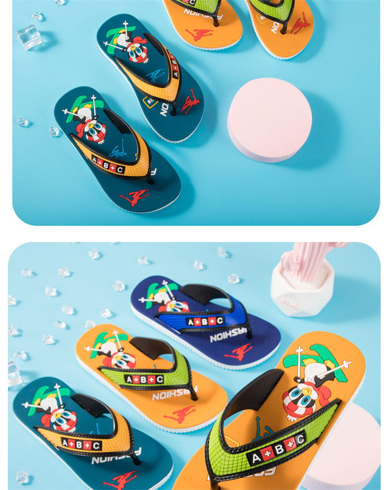 Children Filp Flops Summer PVC Shoes Cartoon Printed Kids Filp-flops Slippers