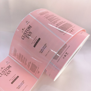 Glossy Shiny Waterproof <strong>Sticker</strong> Customized Cosmetic Self <strong>Tanning</strong> Sun Cream Bottle Packaging Label UV Proof Private <strong>Sticker</strong> - Product Image 4