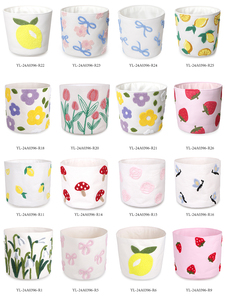 Cesta de Almacenamiento Redonda de Lona con Estampado Floral Boho y Bordado de Chenille, Plegable, <span class=keywords><strong>para</strong></span> Guardar Juguetes y <span class=keywords><strong>Ropa</strong></span> en la Habitación de los Niños - Product Image 4