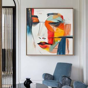 NGHỆ THUẬT trừu tượng lớn cô gái đầy màu sắc <span class=keywords><strong>Avatar</strong></span> vẽ tay trên vải hình ảnh đẹp trang trí tường phòng khách - Product Image 4