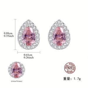 Juego de Joyería de Plata 925 con Corte de Pera, Venta al por Mayor de Fábrica, Conjuntos de Joyería para Mujer con Piedra de Zirconia, Regalo para Bodas y Fiestas - Product Image 3