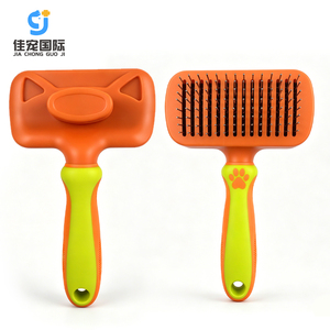 Nouvelle arrivée : peigne auto-nettoyant en acier inoxydable pour chien et chat, brosse de toilettage pour animaux de compagnie, pour enlever les poils de chien - Product Image 1