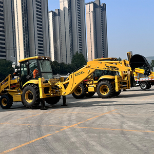 รถแบคโฮใหม่ 4x4 รถตักดิน เครื่องจักรกลงานดิน รถขุดตักไฮดรอลิกแบบล้อ สำหรับขาย - Product Image 1