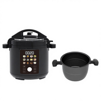 Panci Masak Listrik Digital Stainless Steel Terprogram dengan Layar Warna, 12 Proteksi Keamanan, Dukungan Bahasa Jerman, 1000W