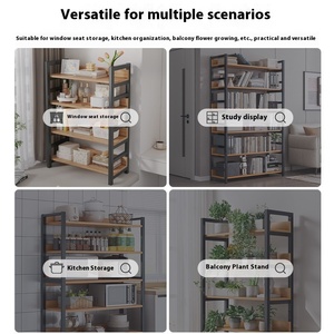 Étagère <span class=keywords><strong>murale</strong></span> intégrée en bois simple pour la maison, le salon et la bibliothèque des étudiants, pour l'affichage et le rangement de livres - Product Image 2