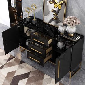 <span class=keywords><strong>Buffet</strong></span> de luxe en or, <span class=keywords><strong>buffet</strong></span> moderne, <span class=keywords><strong>meuble</strong></span> de rangement noir et <span class=keywords><strong>blanc</strong></span>, <span class=keywords><strong>buffet</strong></span> - Product Image 4