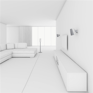 Haut-parleur Mural pour <span class=keywords><strong>Denon</strong></span> HEOS SON 5201 W pour HEOS 1, blanc/noir (fixation simple) - Product Image 6