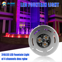 Éclairage LED RGB/RGBW 21W en acier inoxydable 316, étanche IP68, pour piscine extérieure, contrôle DMX512, éclairage encastré sous-marin