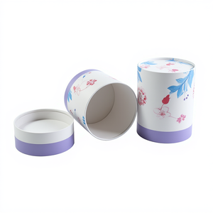 หลอดกระดาษทรงกระบอกแบบย่อยสลายได้พิมพ์ลายกำหนดเองบรรจุภัณฑ์เครื่องสำอางกล่องกระดาษแข็งทรงกลมกระดาษคราฟท์ - Product Image 4