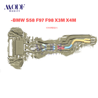 Tuyau en Z à haut débit en acier inoxydable 304, conception à tube unique, section intermédiaire pour BMW X3M X4M F97 F98 S58 3.0T, section d'échappement soudée TIG de précision