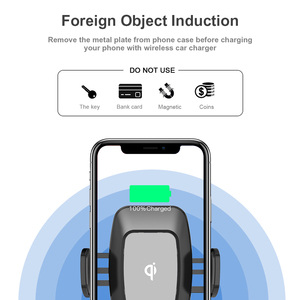 Nuevos productos 2 en 1 Electric Easy One Touch Shipping Soporte de ventilación de aire gratis Teléfono móvil Coche Cargador inalámbrico Soporte Teléfono - Product Image 4