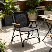 Chaise de plage pliante rembourrée moderne avec cadre en acier carbone, chaise portable Kermit pour camping en plein air, événements, festivals, vente en gros