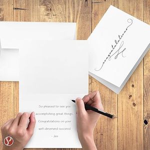 ขอแสดงความยินดีการ์ดอวยพรและซองจดหมายขอแสดงความยินดีระดับ2025ที่สำเร็จการศึกษา, งานแต่งงาน, หมั้น, 4.25 "x 5.5" - Product Image 4