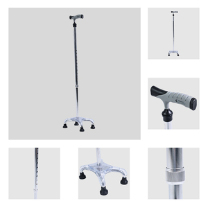 Canes et bâtons de marche en acier inoxydable pour hommes, béquilles médicales réglables pour adultes, soins aux personnes âgées, mobilier hospitalier - Product Image 2