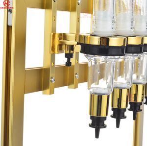 Dispenser di <span class=keywords><strong>Profumo</strong></span> da Tavolo Dorato per 6 Bottiglie con 6 Testine Erogatrici per Matrimoni e Compleanni Fai-da-Te - Product Image 2